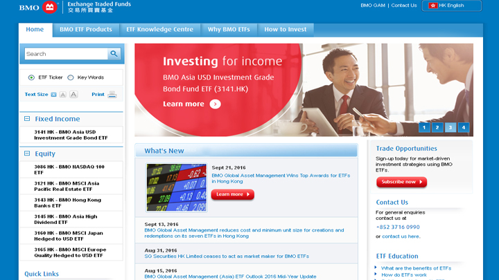 BMO Global Asset Management Is ‘Best ETF Provider’ for Hong Kong BMO Global Asset Management