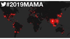 2019 MAMA Worldwide Tweets Heatmap
