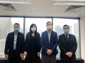Management of Edvantage Group(from left to right: CFO-Mr. Wong Shing Mun; CEO-Ms. Liu Yi Man; Chairman-Mr. Liu Yung Chau; CF&IR Director-Mr. Sunny Yan) 