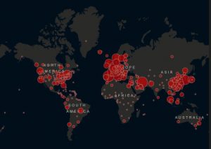 (Image credit the Johns Hopkins COVID-19 heat map https://coronavirus.jhu.edu/map.html )