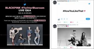 #TwitterBlueroom LIVE announcement, Emoji launch, 1st Tweet from @BLACKPINK