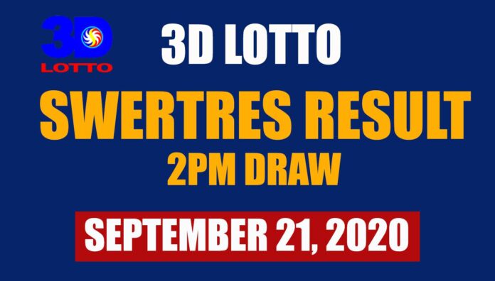 3d Swertres Lotto 2PM draw Result