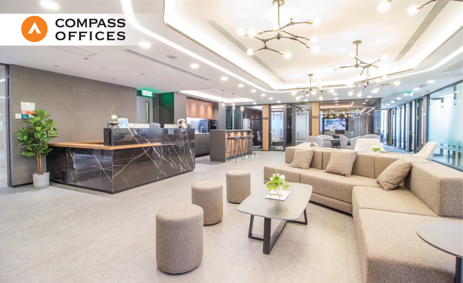 Compass Offices’ flexible workspace at Admiralty Centre Tower 1