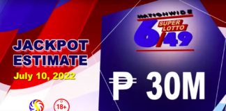 6/49 Super Lotto Result Today July 10, 2022