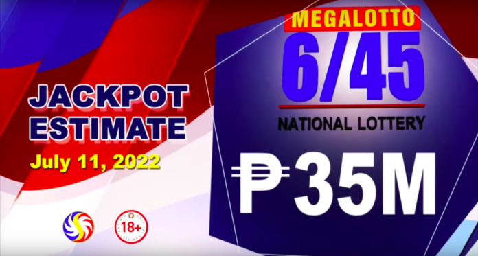 6/45 Megalotto result today July 11, 2022