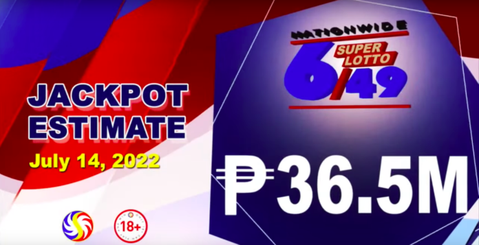 6/49 Super Lotto Result Today July 14, 2022