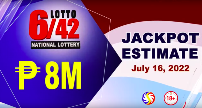 6/42 Lotto Result Today July 16, 2022