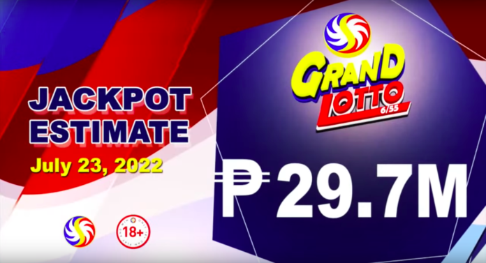 6/55 Grand Lotto Result July 23, 2022