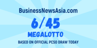 6/45 Megalotto Result Today