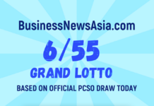 6/55 Grand Lotto Result Today