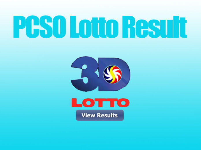 Swertres 3D Lotto Result